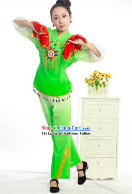 Chinese Color Changing Fan Dance Costume