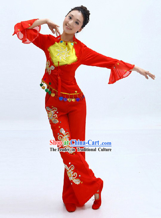 Traditional Chinese New Year Celebration Dance Costume for Women