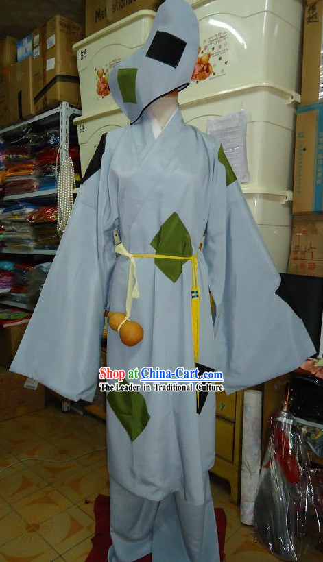Ancient Chinese Beggar Costume and Hat for Men