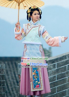 Chinese Classical Qing Dynasty Princess Clothes for Women