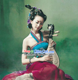 Ancient Chinese Stage Performance Feitian Guzhuang Costume for Women