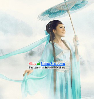 Ancient Chinese Fairy Costume and Headpiece for Women
