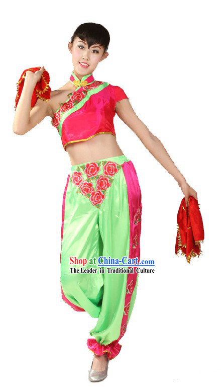 Chinese Stage Performance Handkerchief Dance Costume for Women