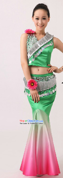 Traditional Chinese Fish Tail Dance Costume