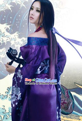 Purple Ancient Chinese Plum Blossom Fairy Costumes for Women