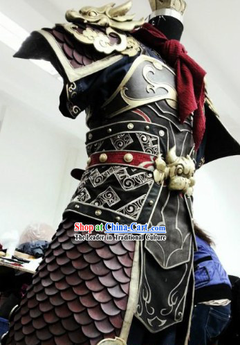 Ancient Chinese Monkey King Sun Wukong Cosplay Armor Costumes and Coronet Complete Set for Men