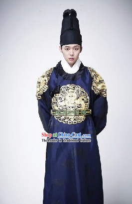 Ancient Korean TV Drama Plays Emperor Hanbok Costume Complete Set for Men