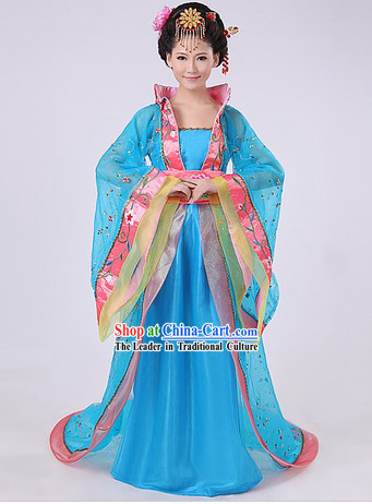 Ancient Chinese Blue Empress Costumes for Women