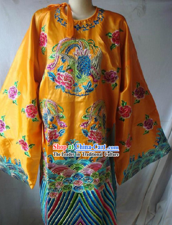 Chinese Classical Peking Opera Laodan Embroidered Phoenix Costume