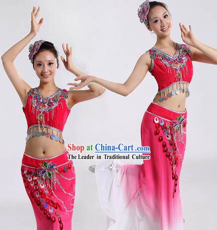 Dai Nationality Costume and Headpiece for Women