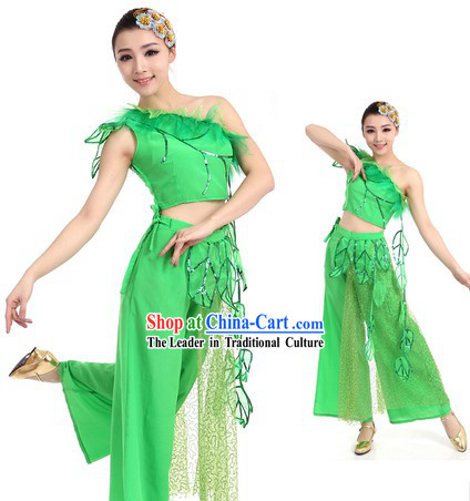 Green Spring Story Dance Costume and Hat for Women