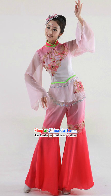 Chinese Style Stage Performance Dance Costume and Headpiece for Women