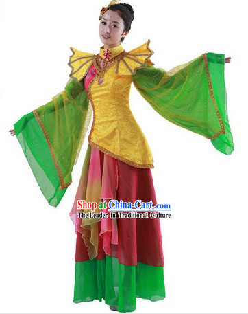 Ancient Chinese Style Fairy Dance Costume and Headpiece for Women