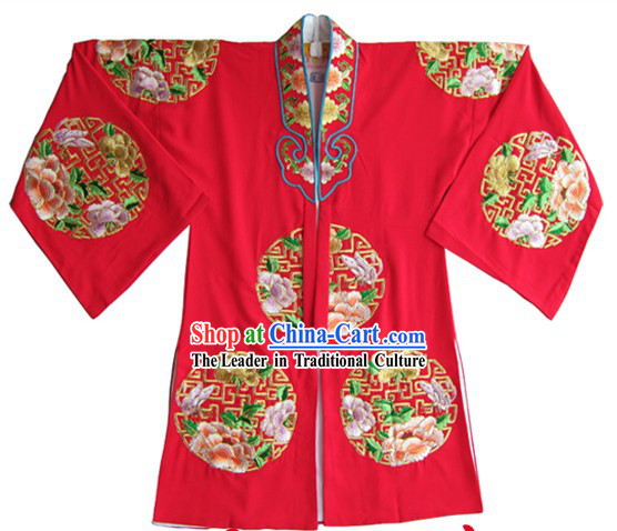Traditional Chinese Embroidered Flower Bridal Wedding Dress for Brides