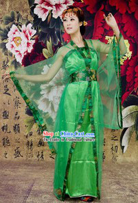 Green Ancient Chinese Style Stage Performance Costume