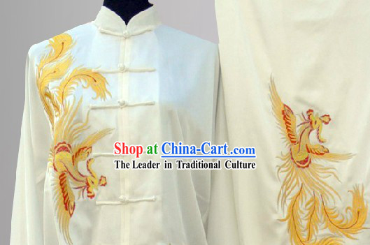 Traditional Chinese Embroidered Phoenix Martial Arts Outfits