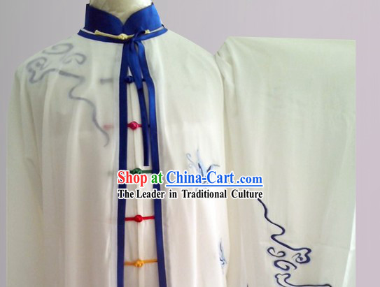 Traditional Chinese Long Sleeves Embroidered Kung Fu Clothing