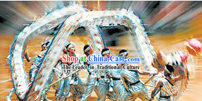 Professional Competition and Parade Shinning Easy Handle Handmade Net Dragon Dance Costume for Men