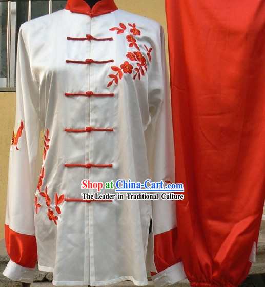 Professional Embroidered Plum Blossom Tai Chi Competition Uniform
