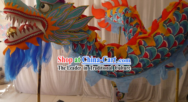 100 Meters Long Chinese Dragon Dance Costumes for 49-50 Adults