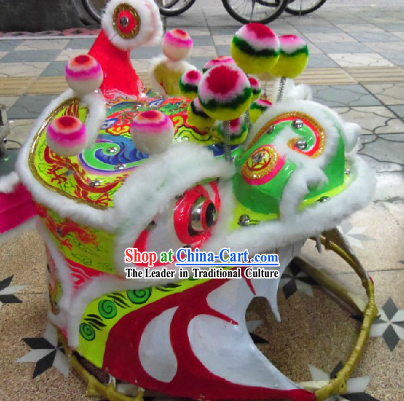Chinese Folk Classic Mountain Lion Dance Costumes Complete Set for Adults