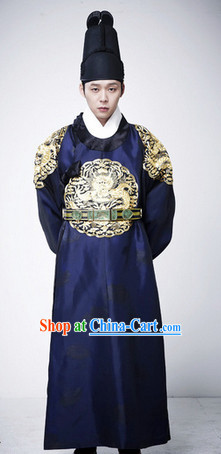 Ancient Korean Imperial Prince Costumes and Hat Complete Set