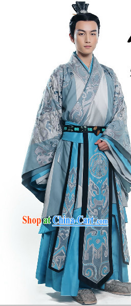 Chinese Imperial Palace Prince Clothing and Coronet Complete Set