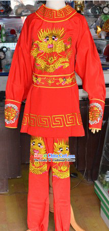 Red Peking Opera Mask Changing Costumes for Men