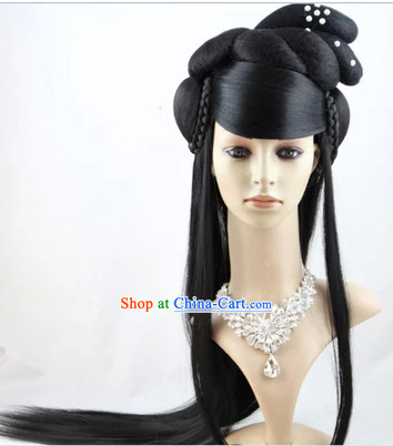 Ancient Traditional Chinese Long Black Wig for Women