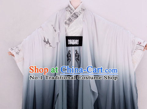 Ancient Oriental Poet Mountain and Water Costumes Complete Set