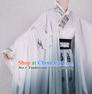 Ancient Oriental Poet Mountain and Water Costumes Complete Set