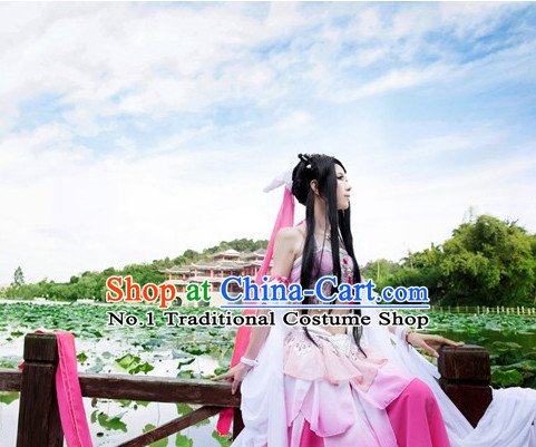 Chinese Water Sleeve Empress Dance Costumes Complete Set