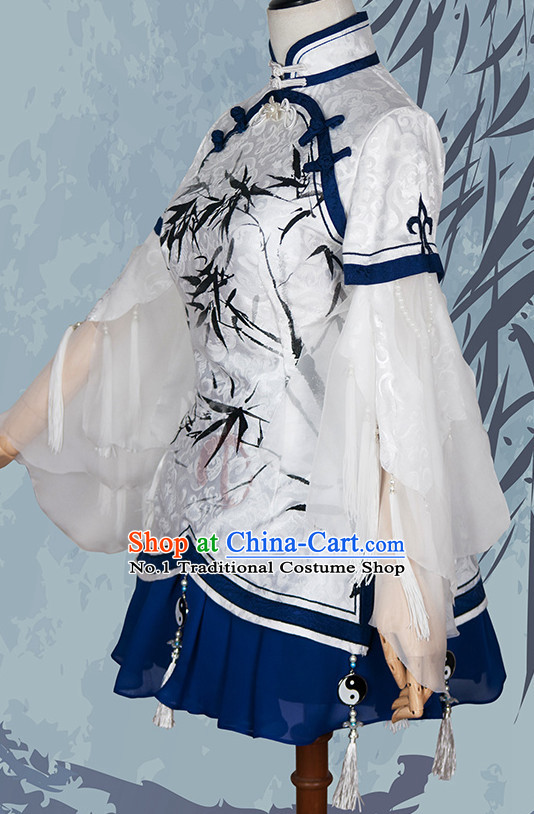 Asian Chinese Fashion Mandarin Collar Princess Halloween Costumes ...