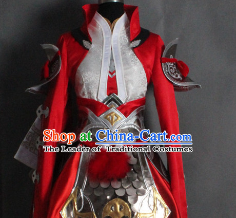 Ancient Chinese Heroine Armor Costumes Complete Set for Women