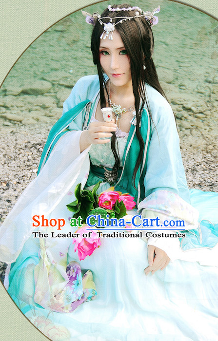 Ancient Chinese Princess Wedding Dress and Headpiece BJD Costumes ...
