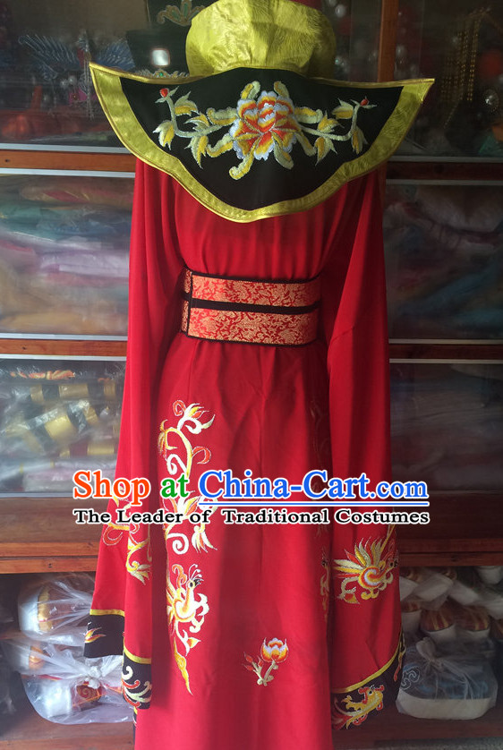 Red Long Sleeves China Beijing Opera Women Princess Phoenix Costume ...