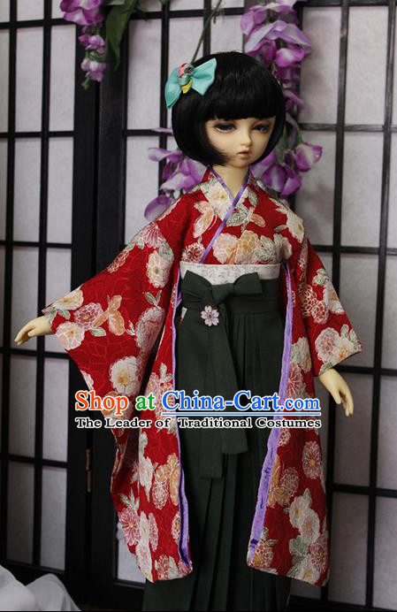 Top Grade Traditional Japan Cherry Blossom Kimono Costumes Complete Set ...