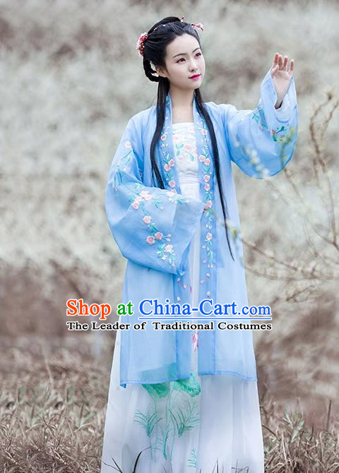 Ancient Chinese Song Dynasty Rich Female Hanfu Dress Embroidered Costumes for Women