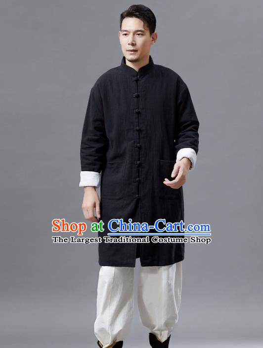 Traditional Black Chinese-style Gown for Men