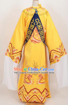 Professional Chinese Traditional Beijing Opera Niche Yellow Ceremonial Robe Ancient Number One Scholar Costume for Men