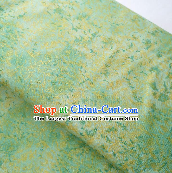 Traditional Chinese Classical Pattern Light Green Brocade Fabric Ancient Hanfu Cheongsam Silk Cloth