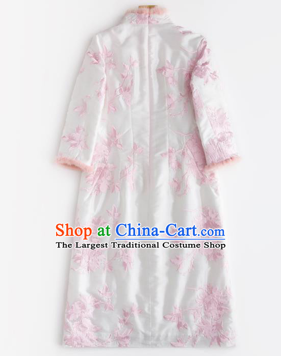 Chinese Traditional National Costume Tang Suit Cheongsam Winter Qipao Dress for Women