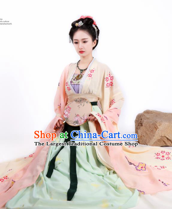 Chinese Traditional Tang Dynasty Imperial Consort Historical Costumes ...