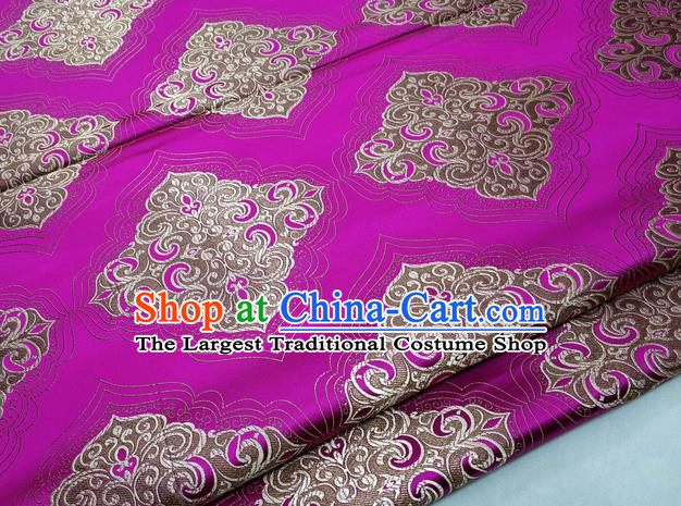 Chinese Traditional Tang Suit Rosy Brocade Royal Pattern Satin Fabric Material Classical Silk Fabric
