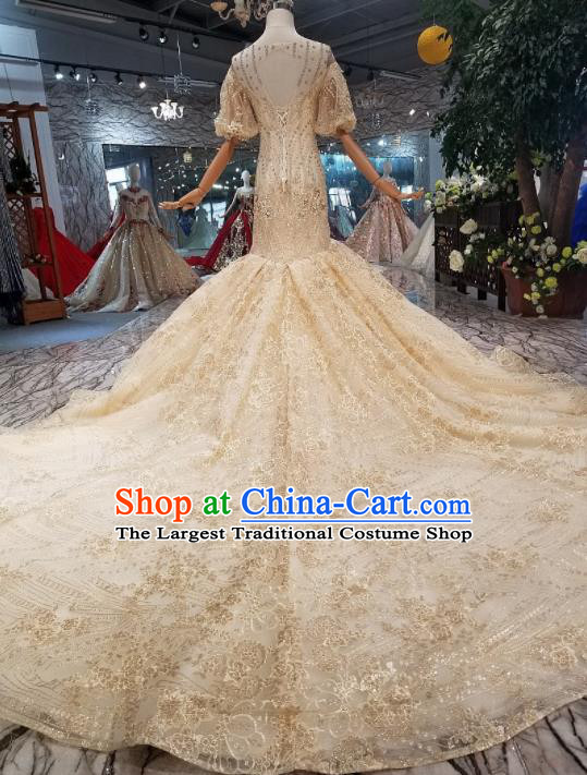 Customize Handmade Princess Mermaid Dress Wedding Court Bride Costume for Women