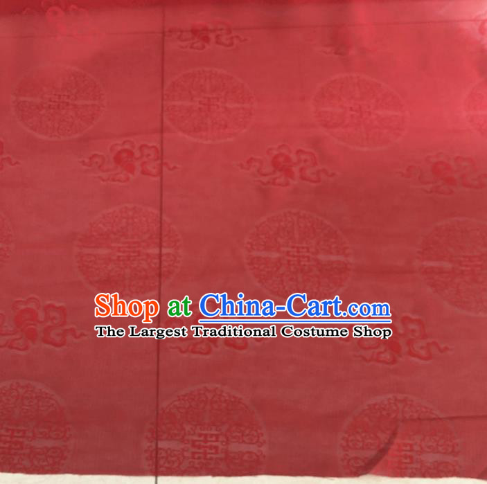 Asian Chinese Traditional Lucky Cucurbit Pattern Design Red Brocade Fabric Silk Fabric Chinese Fabric Asian Material