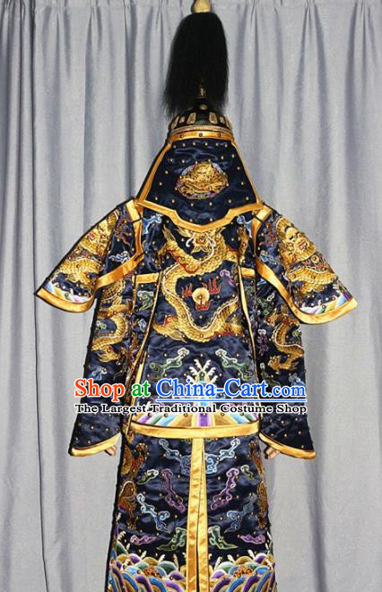Chinese Traditional Drama Costume Ancient Qing Dynasty Manchu General Helmet and Body Armour for Men