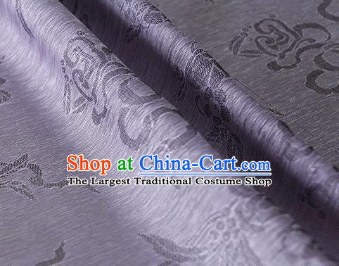Asian Chinese Traditional Auspicious Pattern Design Lilac Brocade China Hanfu Silk Fabric Material