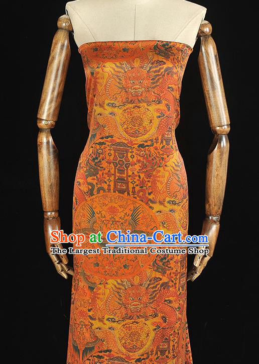 Traditional Chinese Dragon Phoenix Silk Fabric