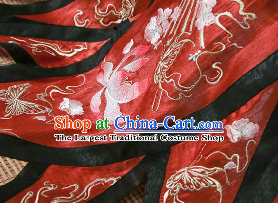 China Ancient Court Beauty Embroidered Red Dress Apparels Spring and Autumn Period Imperial Consort Xi Shi Hanfu Clothing